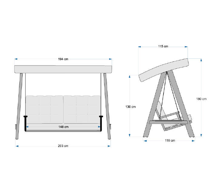 WESTMANN Hollywoodschaukel Pera 2000